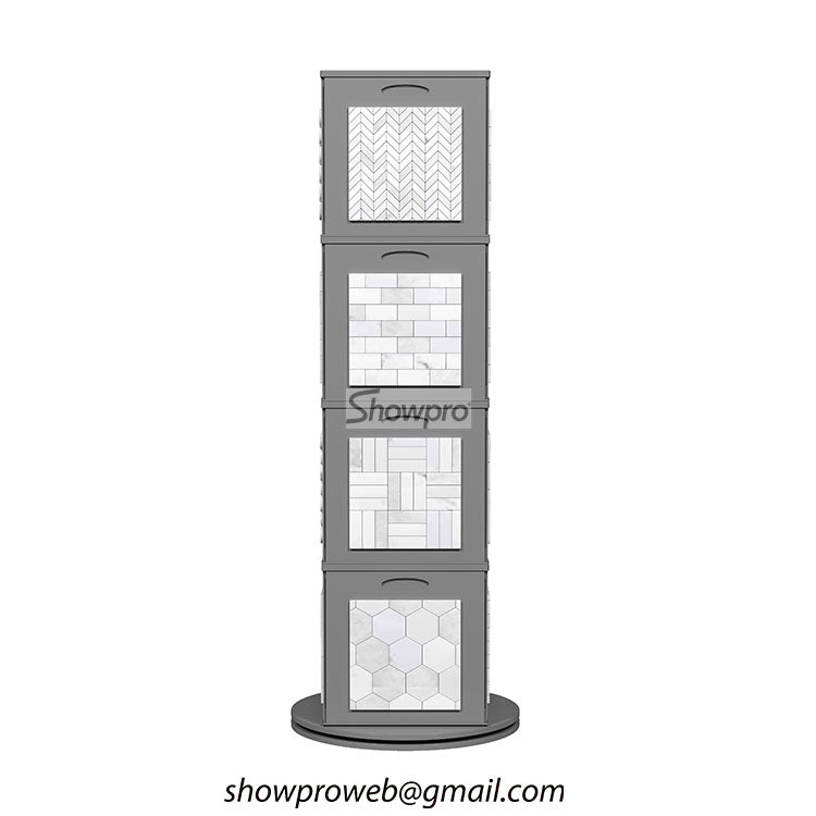 Retail glass mosaic tile sample display stand