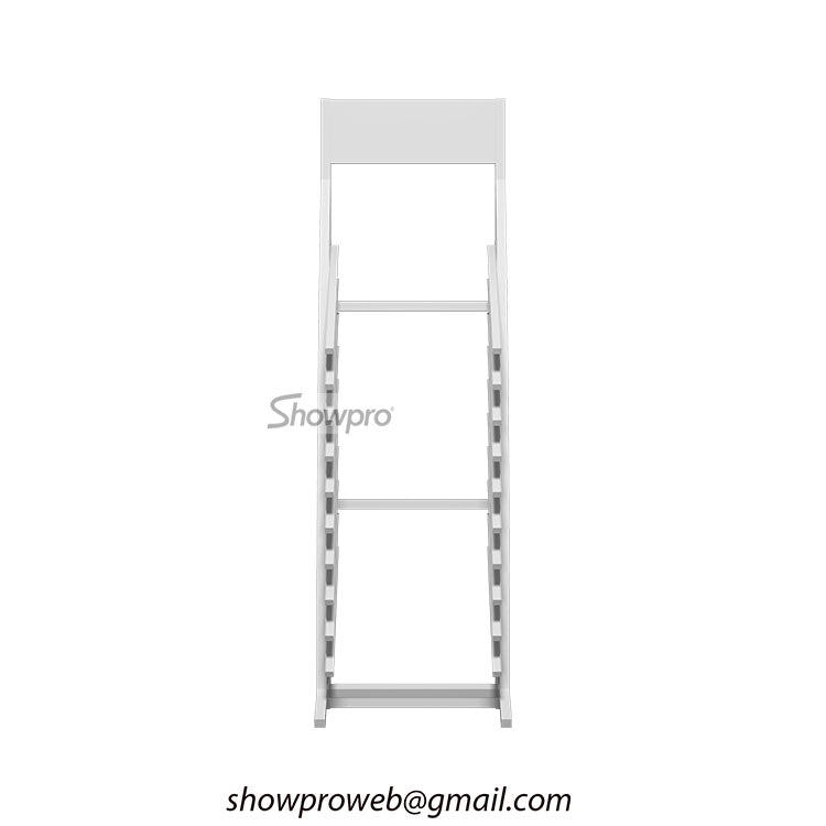 Vertical wooden flooring display stand wholesale