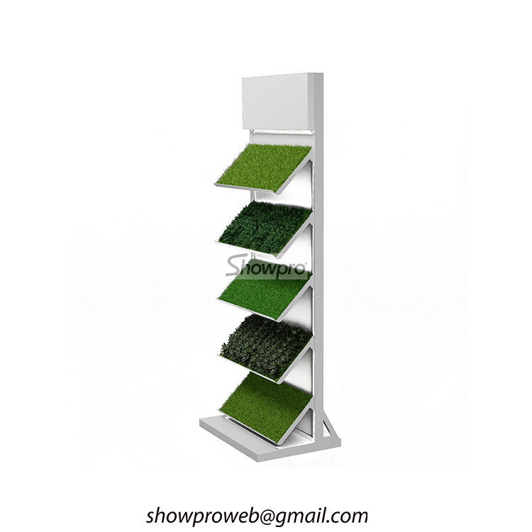 Artificial grass display solution showroom sample display rack