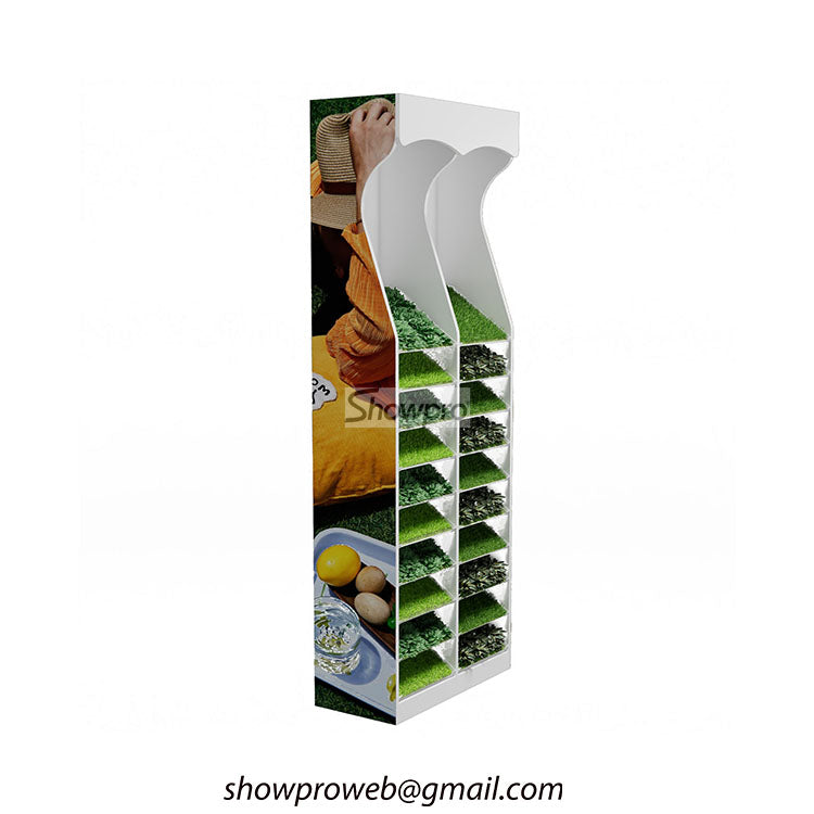 Custom logo grass display stand wholesale