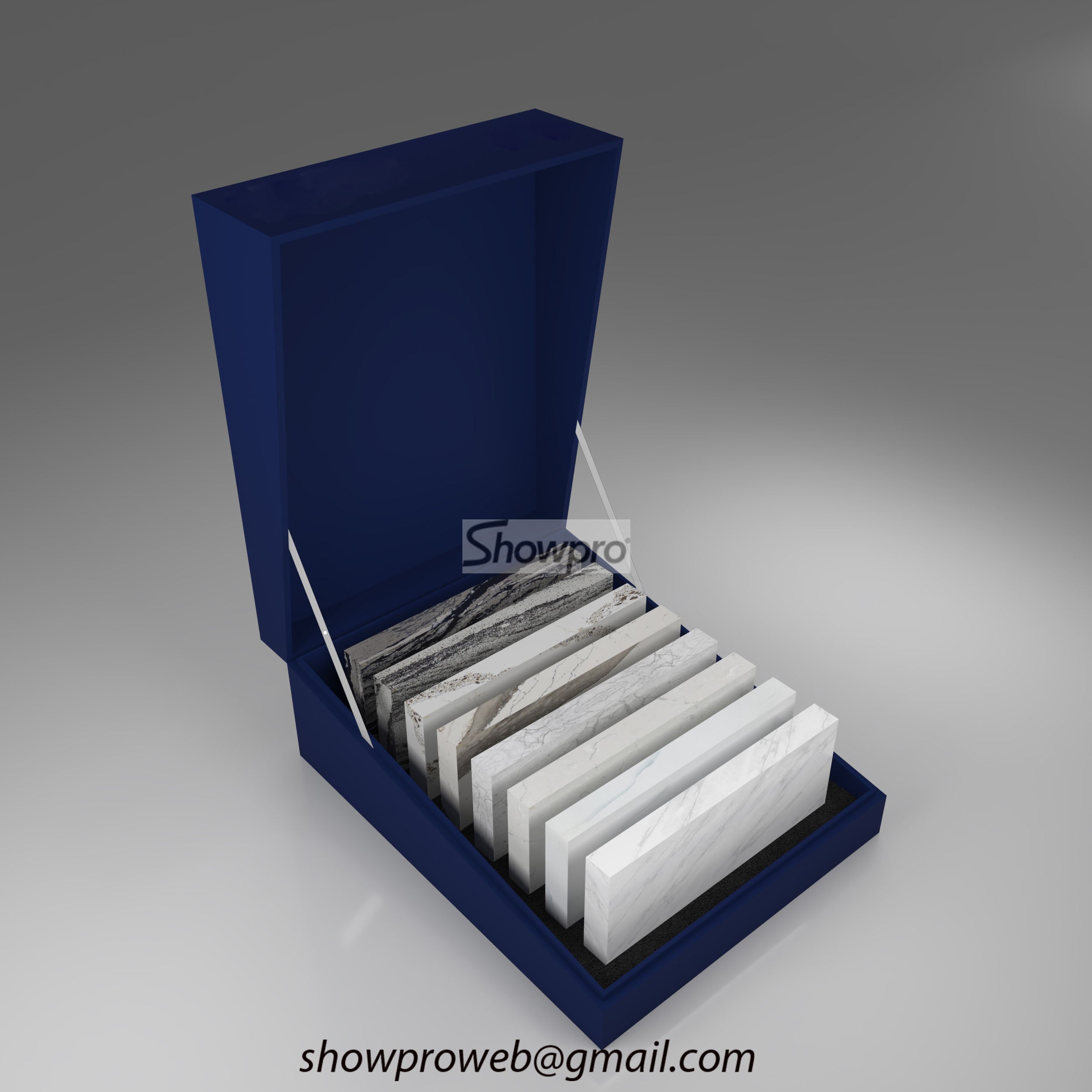 Tile clamshell boxes sample box for porcelain tiles – Showpro Trade Inc