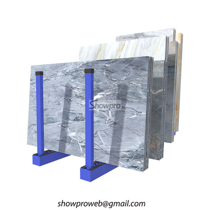 Heavy duty vertical marble slab display rack