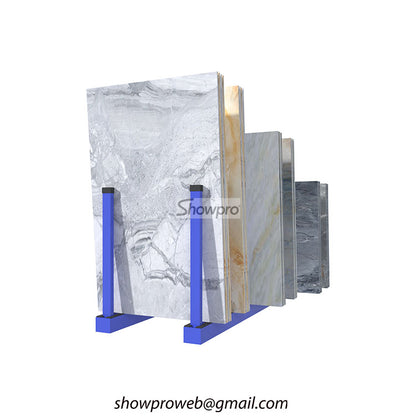 Heavy duty vertical marble slab display rack