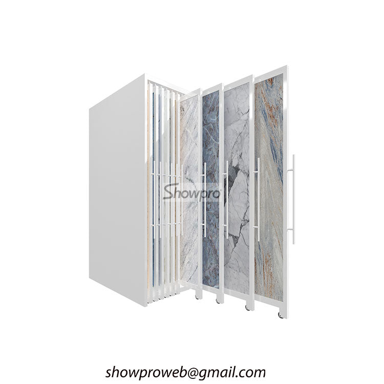 Multi-layer sliding ceramic tile exhibition rack