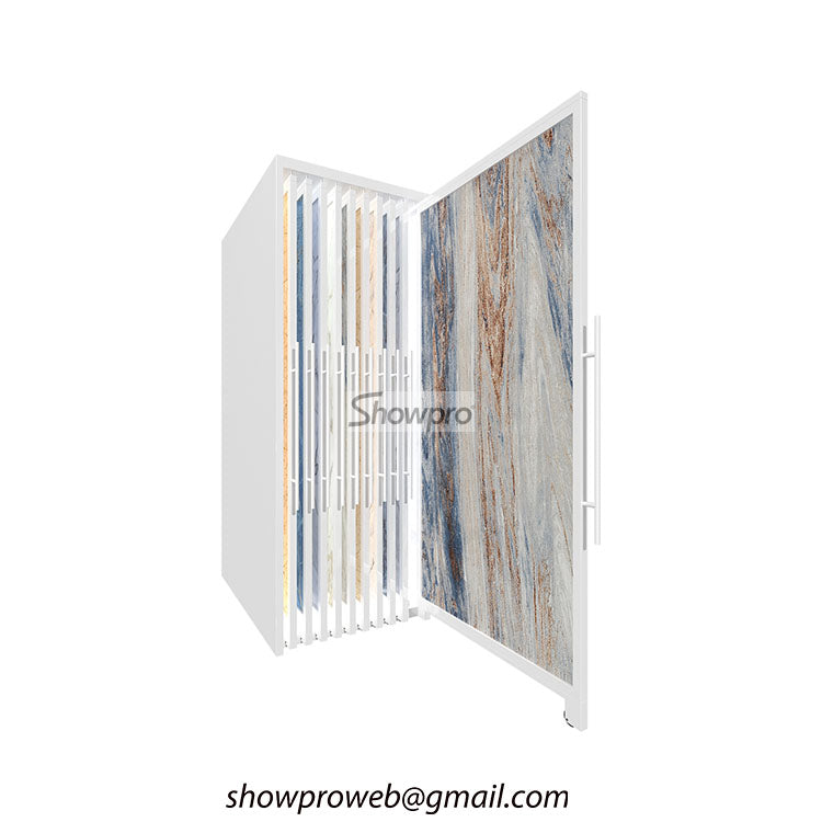 Multi-layer sliding ceramic tile exhibition rack