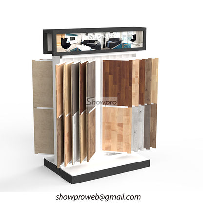 freestanding flipping display rack for laminate flooring