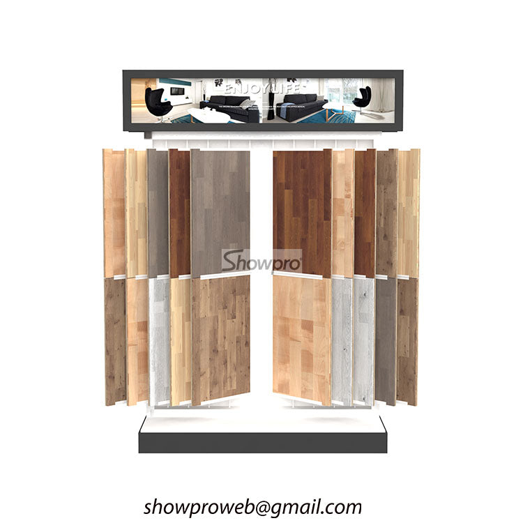 freestanding flipping display rack for laminate flooring