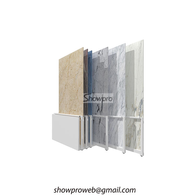 heavy duty metal sliding tile display racks