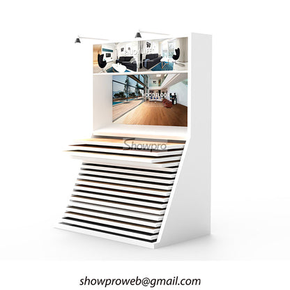 Drawer type wood floor sample storage cabinet