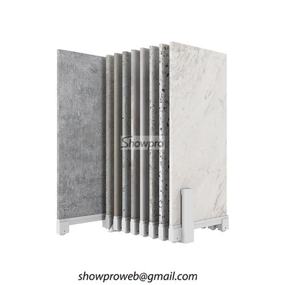 tile samples sliding display rack ceramic display