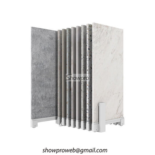tile samples sliding display rack ceramic display
