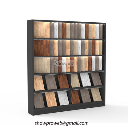Wooden floor display stand for showrooms