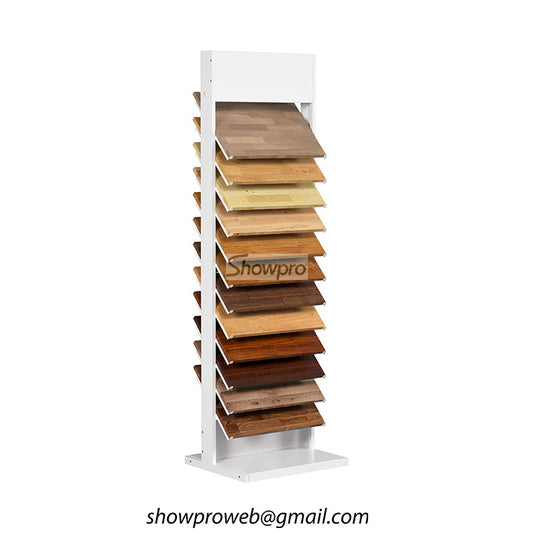 wooden tiles display rack vertical display stand