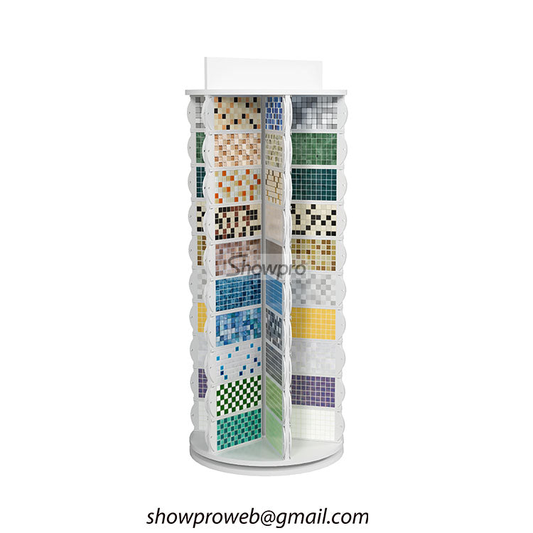 Vertical mosaic tile display rack manufacturers
