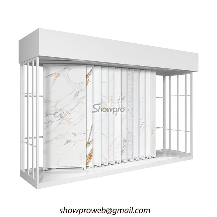 Customizable sliding rack for 2cm thick marble samples