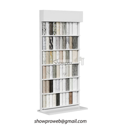 Freestanding unit for tile samples metal tile storage rack