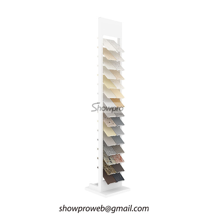 Tile sample racks for interior design studios