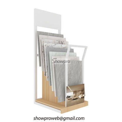 Full-size marble stone display rack for warehouses