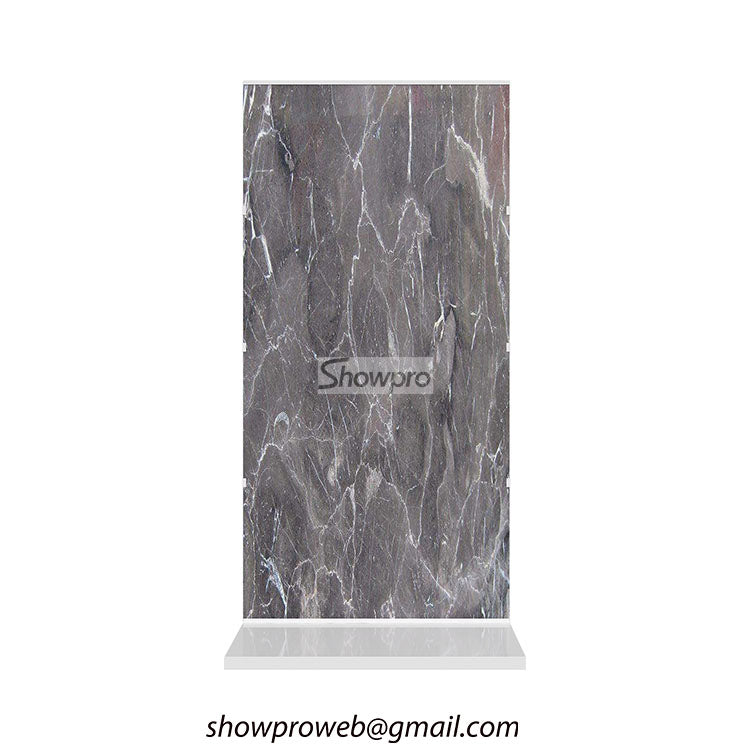 freestanding vertical tile display for granite samples