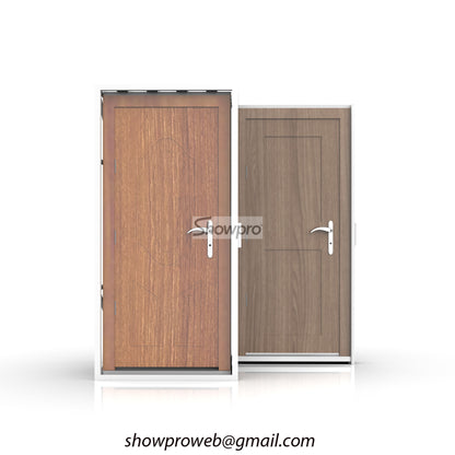 wood doors push pull display stand door storage rack