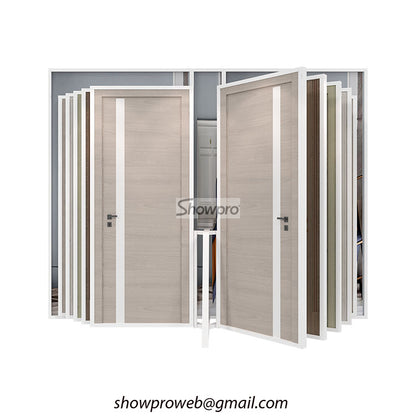 Door sample page turning display stand for sale