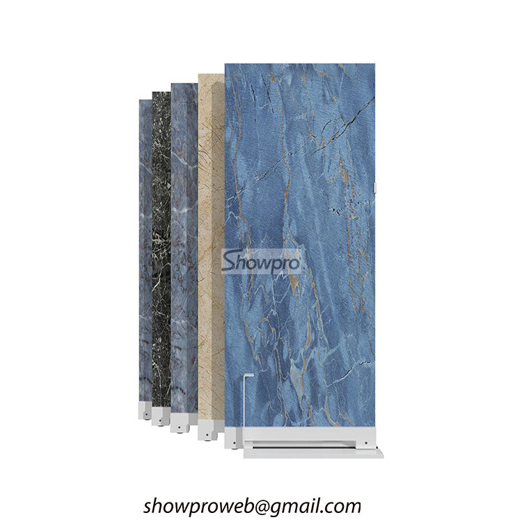 Sliding display rack for 600x1200mm tiles