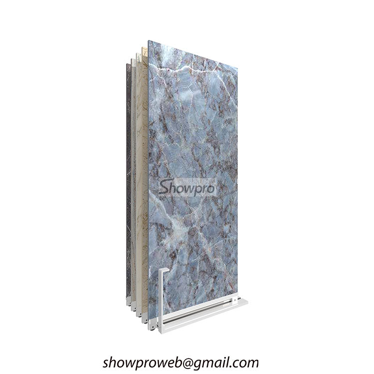 Sliding display rack for 600x1200mm tiles