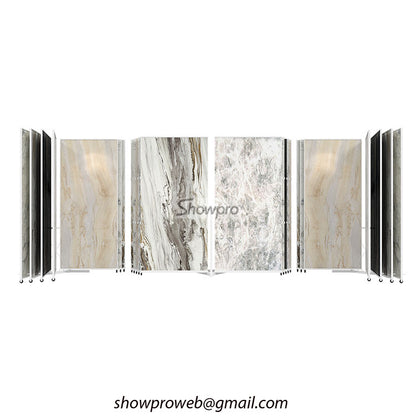 high quality ceramic tiles display stand with wheels