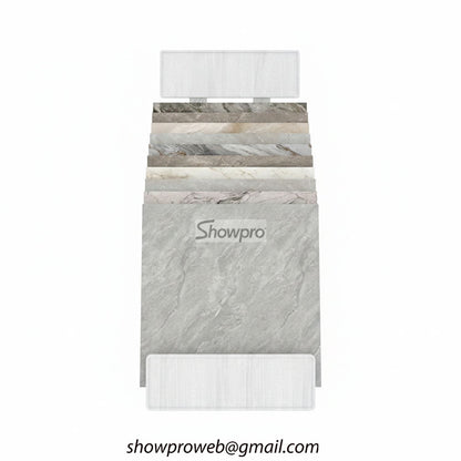Simple vertical slot tile sample display rack
