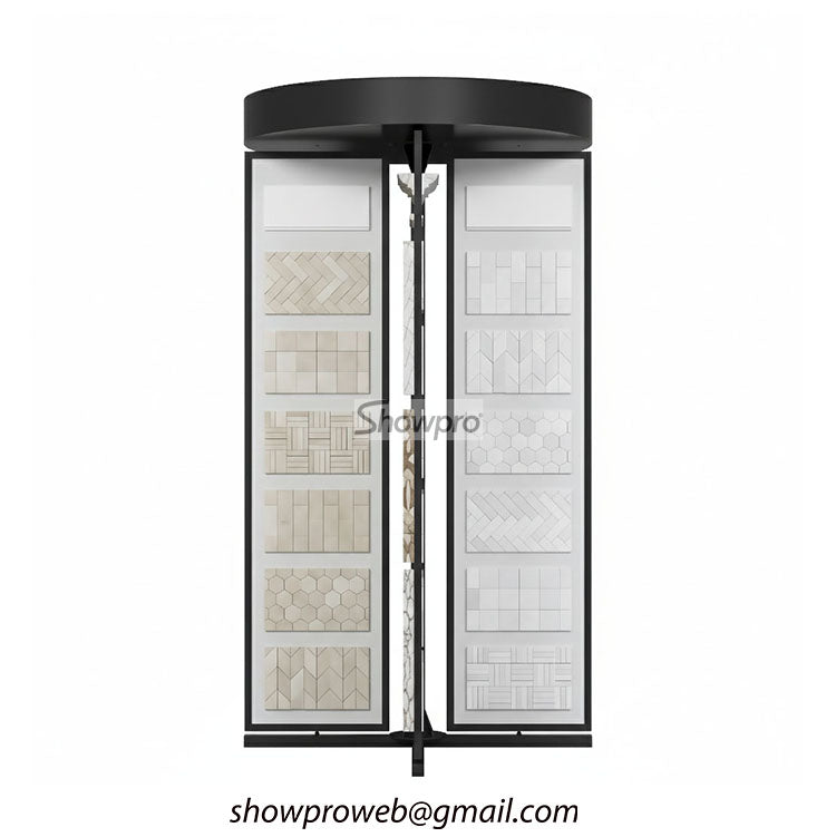 Easy-access rotating tile display for customer browsing