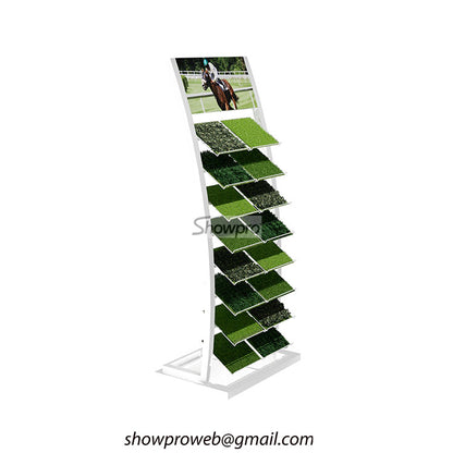 Artificial grass metal display stand showroom stands