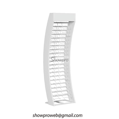 Metal wire tile display racks for heavy stone samples