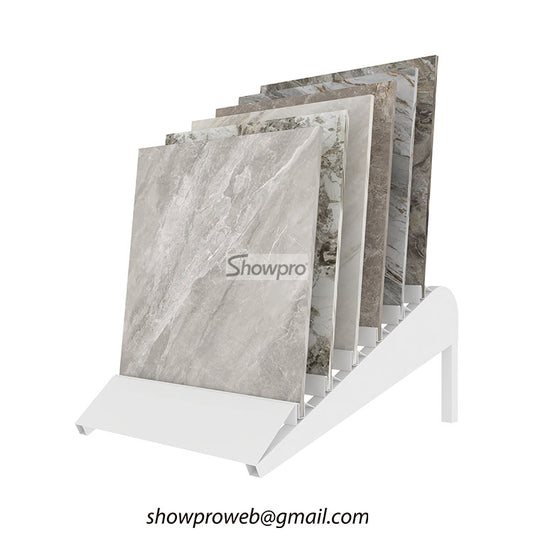 Heavy-duty countertop racks for quartz samples