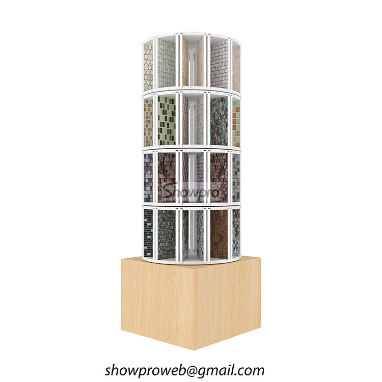 Branded mosaic tile display with custom logo printing