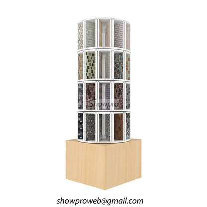 Branded mosaic tile display with custom logo printing