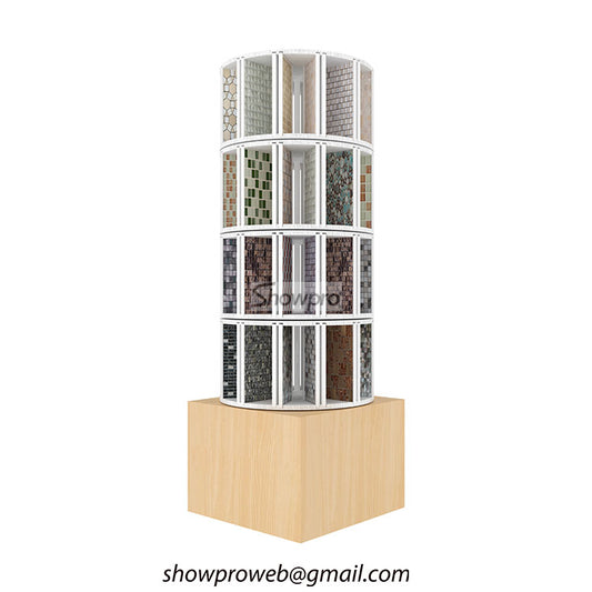 Branded mosaic tile display with custom logo printing