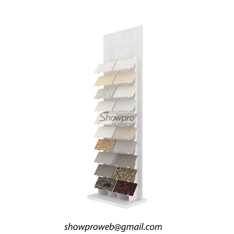 Sample Branded Racks Custom branded tile display racks for manufacturers – Showpro Trade Inc
