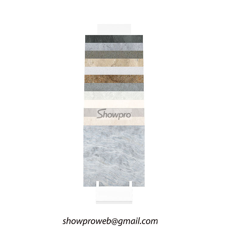 Customizable tile display for different tile thicknesses