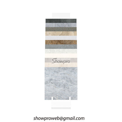Customizable tile display for different tile thicknesses
