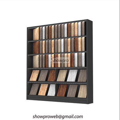 Wooden floor display stand for showrooms