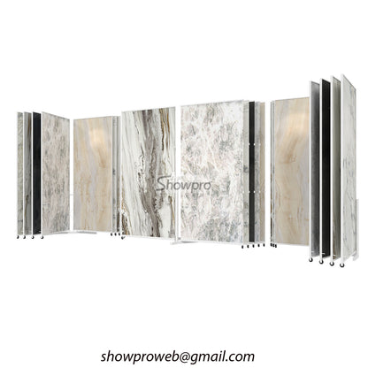 high quality ceramic tiles display stand with wheels