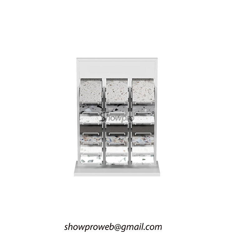 Portable tile display rack for trade show booths