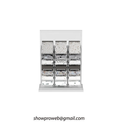 Portable tile display rack for trade show booths