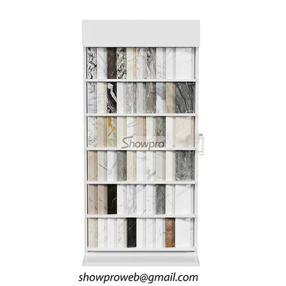 Freestanding unit for tile samples metal tile storage rack
