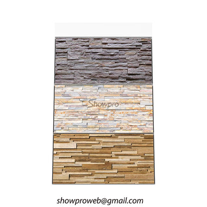 Space-saving ledger stone display for small showrooms