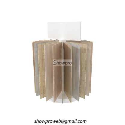 Showroom desktop display rack for wooden tiles