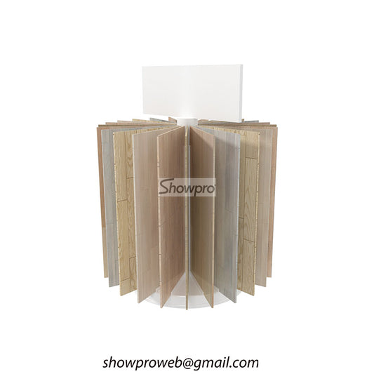 Showroom desktop display rack for wooden tiles