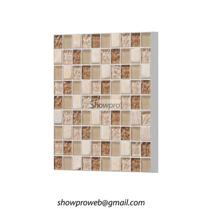 Mosaic samples wall-mounted display stand