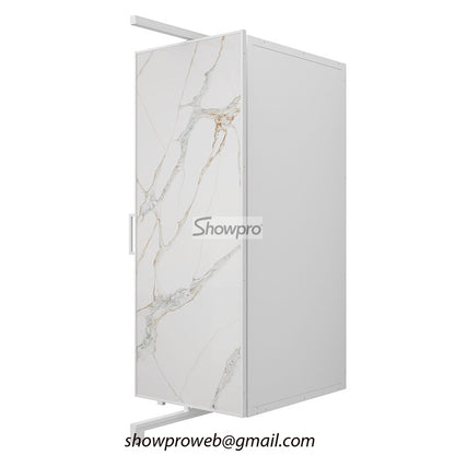 porcelain tiles pull out display stand granite display rack