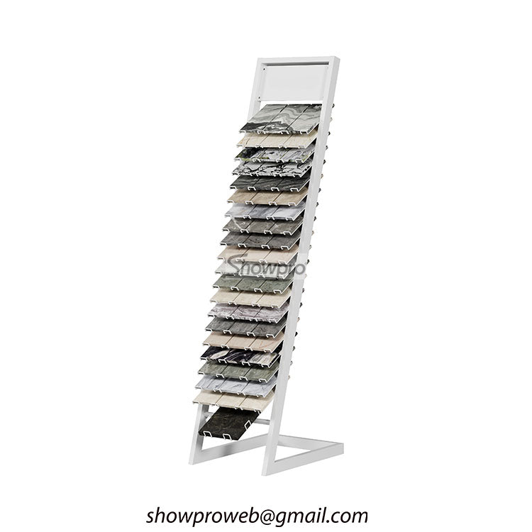 Single-sided vertical tile sample stand